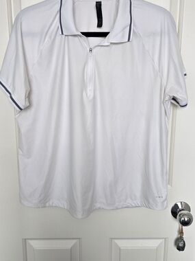 Mondetta White Polo with Gray Trim
